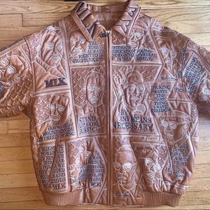 “Malcolm X/ MLK” Themed Leather Jacket🔥🔥🔥🔥🔥